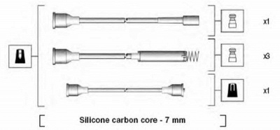 MAGNETI MARELLI 941125250677 -  Комплект проводов зажигания